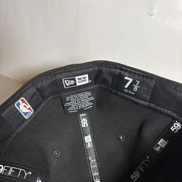 New Era 59Fifty Golden State Warriors Black NBA Fitted Hat NEW - 7 7/8 - Picture 7 of 7